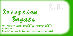 krisztian bogats business card